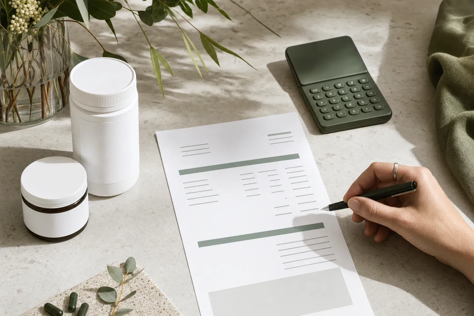 A clear order summary being checked before purchase